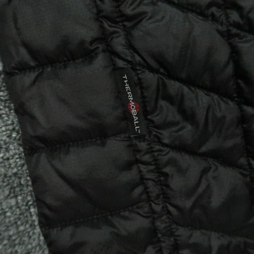The North Face Vest Mens Extra Large Black Thermoball Full Zip Pockets Puffer XL